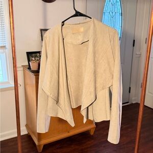 Blank NYC Cream Suede Jacket